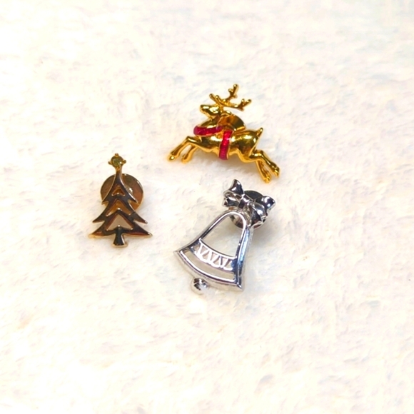 Vintage Avon Christmas / Holiday Themed Tac Pins - Picture 3 of 5